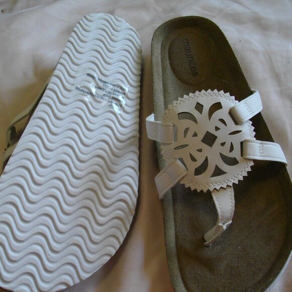 Maurice's white medallion sandals - Picture 1 of 1